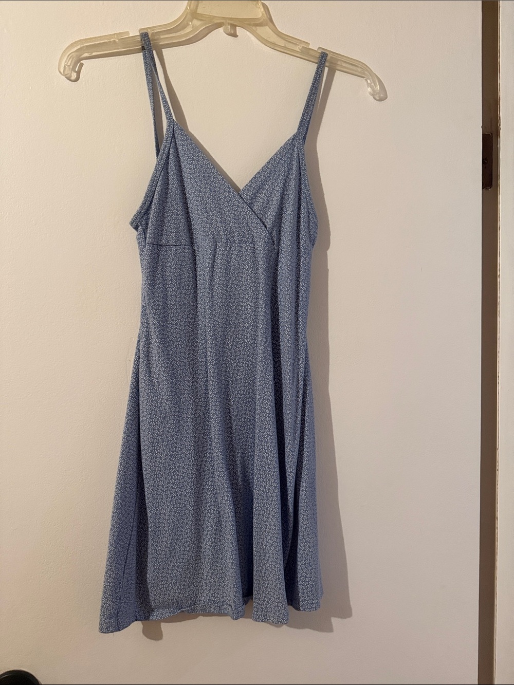 Brandy Melville Light Blue Mini Spaghetti-Strap Dress